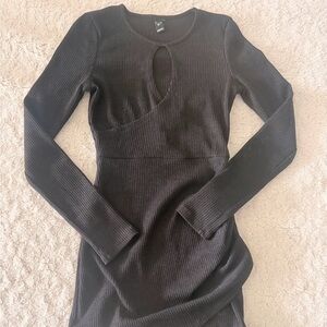 Windsor Charcoal Ribbed Knit Top